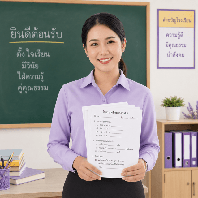 ครูที่ใช้งาน kruworksheet